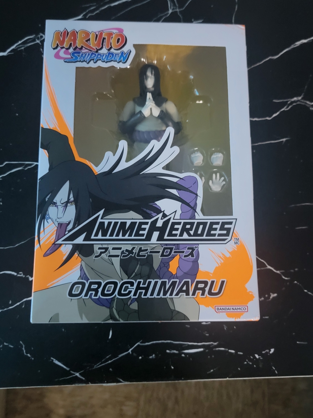Anime Heroes Orochimaru Figure - Bandai Namco - White, Black, Purple